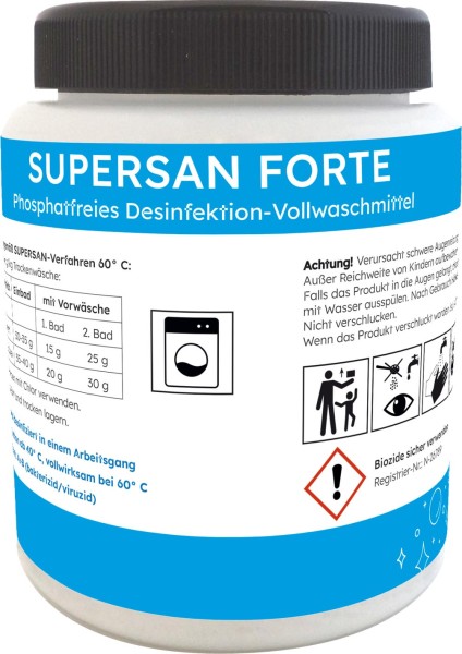 SuperSan forte Phosphatfreies Desinfektions-Vollwaschmittel 500g